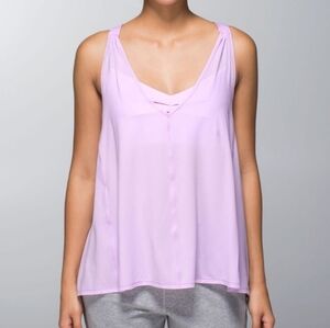 Lululemon Breath And Flow Tank Top With Bra Lavender Size 6